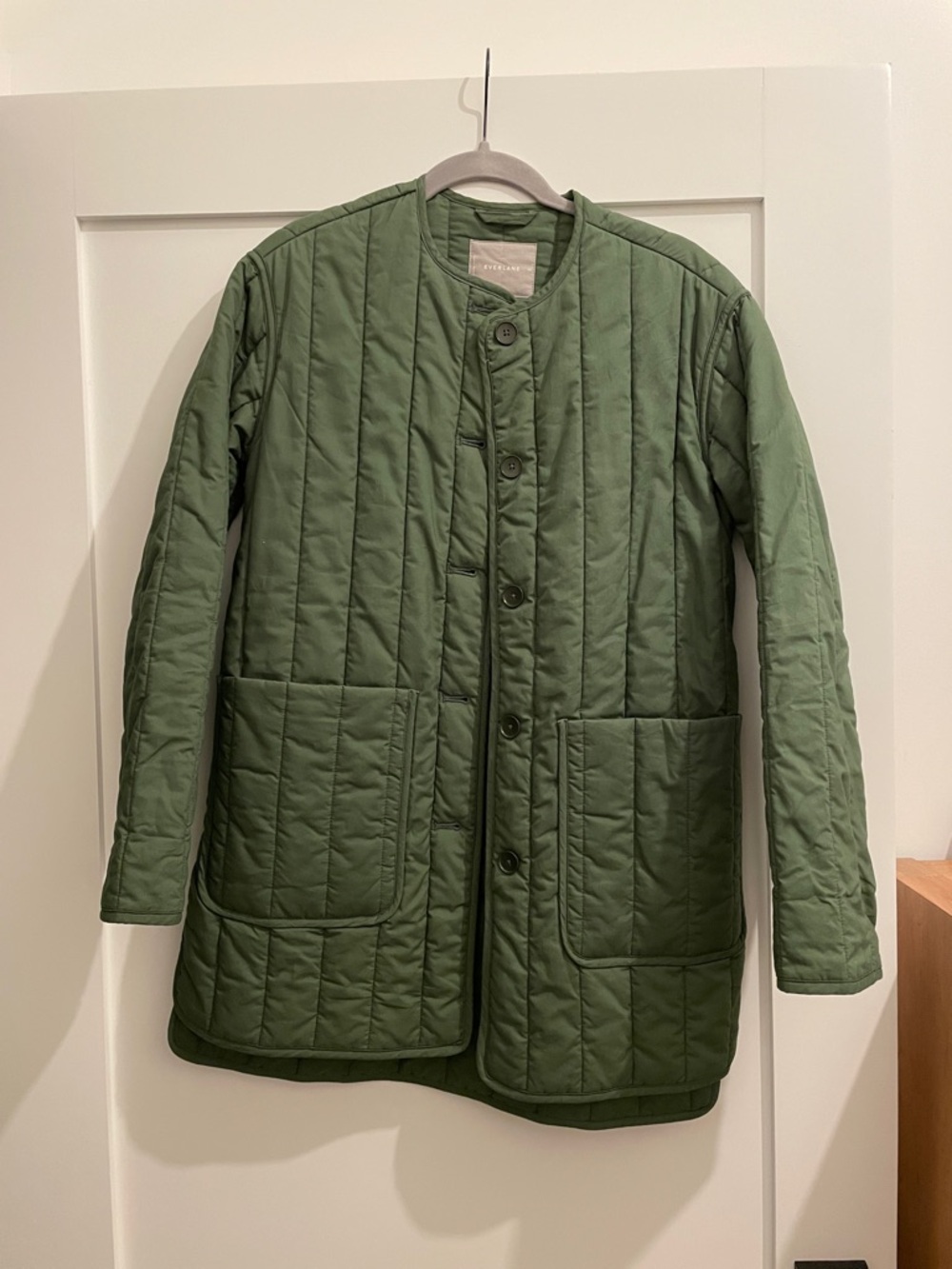 Everlane Olive Green Quilted Jacket